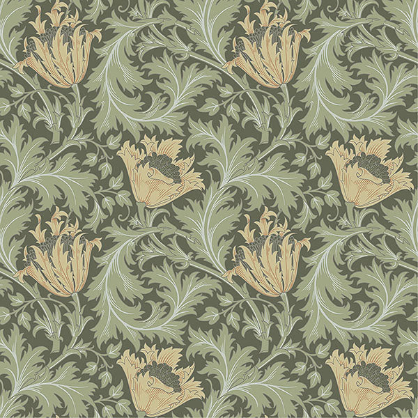 Purchase 4153-82004 A-Street Wallpaper, Anemone Moss Floral Trail - Hidden Treasures
