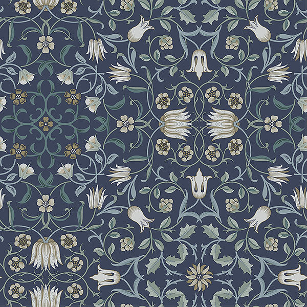 Purchase 4153-82009 A-Street Wallpaper, No 1 Holland Park Blue Floral - Hidden Treasures