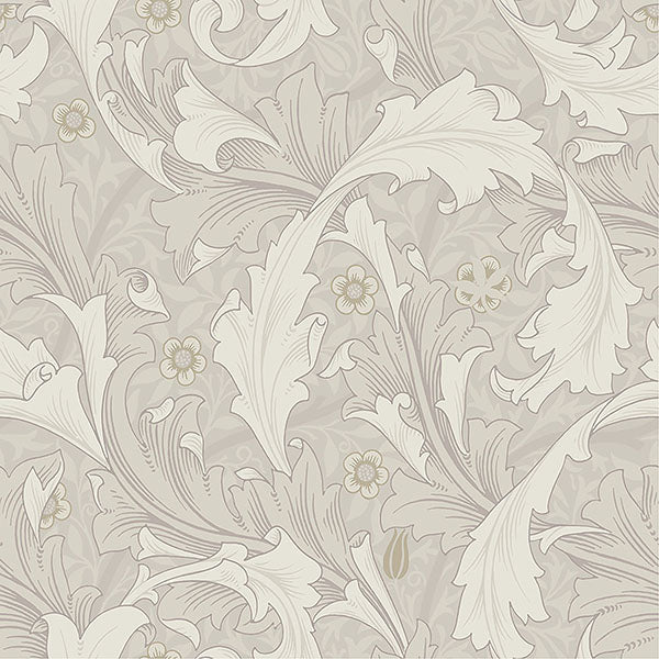 Purchase 4153-82011 A-Street Wallpaper, Granville White Leafy Vine - Hidden Treasures