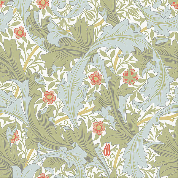 Purchase 4153-82012 A-Street Wallpaper, Granville Olive Leafy Vine - Hidden Treasures