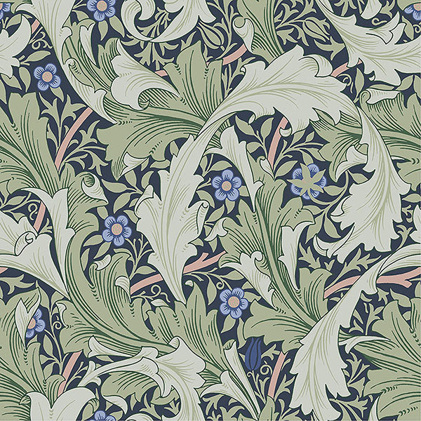 Purchase 4153-82014 A-Street Wallpaper, Granville Green Leafy Vine - Hidden Treasures