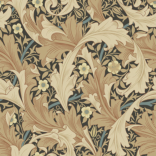 Purchase 4153-82015 A-Street Wallpaper, Granville Apricot Leafy Vine - Hidden Treasures