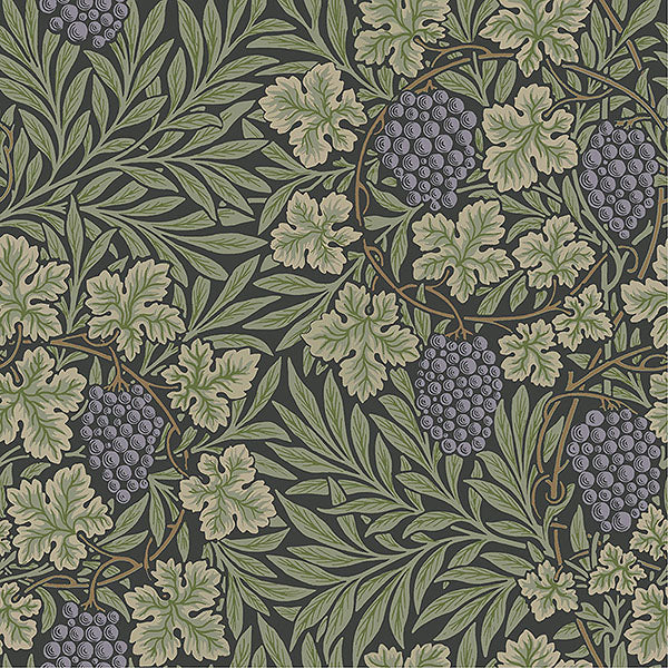 Purchase 4153-82019 A-Street Wallpaper, Vine Green Woodland Fruits - Hidden Treasures