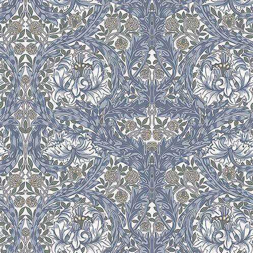 Purchase 4153-82024 A-Street Wallpaper, African Marigold Blue Floral - Hidden Treasures