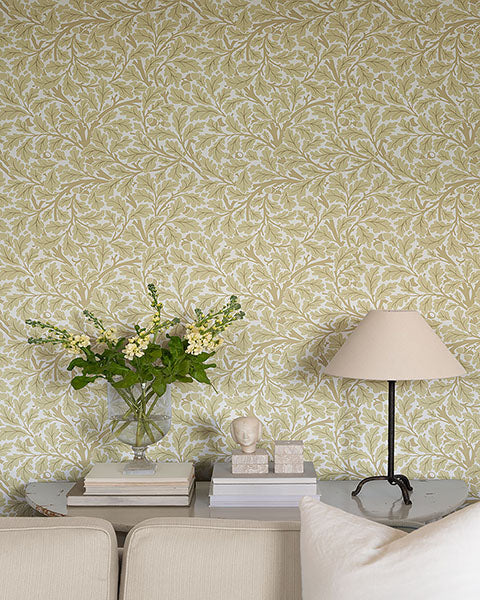 Purchase 4153-82027 A-Street Wallpaper, Oak Tree Light Yellow Leaf - Hidden Treasures1