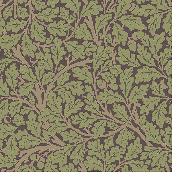 Purchase 4153-82029 A-Street Wallpaper, Oak Tree Plum Leaf - Hidden Treasures