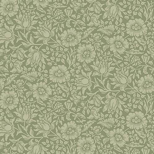 Purchase 4153-82041 A-Street Wallpaper, Mallow Green Floral Vine - Hidden Treasures
