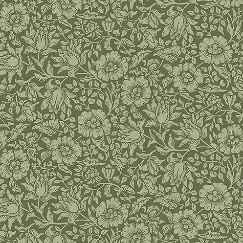 Purchase 4153-82042 A-Street Wallpaper, Mallow Dark Green Floral Vine - Hidden Treasures