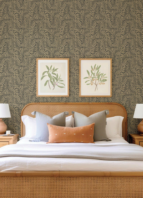 Purchase 4155-27315 A-Street Wallpaper, Gabriel Bronze Fern - Drew & Jonathan Home IV12