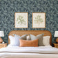 Purchase 4155-27325 A-Street Wallpaper, Anita Teal Woodland Floral - Drew & Jonathan Home IV12