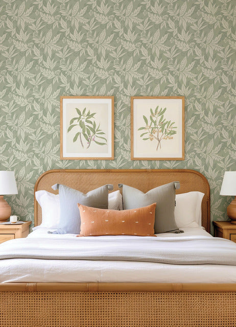 Purchase 4155-27326 A-Street Wallpaper, Anita Sage Woodland Floral - Drew & Jonathan Home IV12