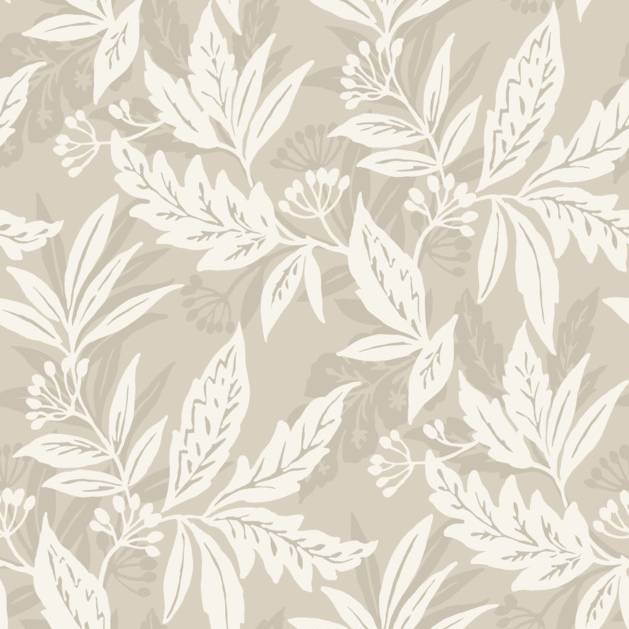 Purchase 4155-27328 A-Street Wallpaper, Anita Beige Woodland Floral - Drew & Jonathan Home IV