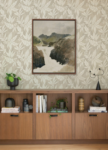 Purchase 4155-27328 A-Street Wallpaper, Anita Beige Woodland Floral - Drew & Jonathan Home IV1