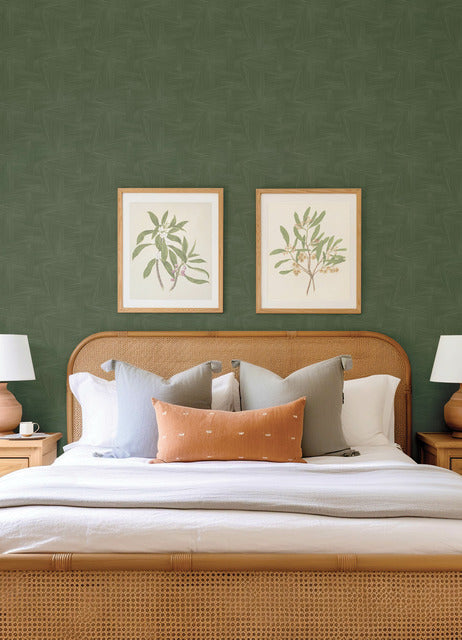 Purchase 4155-27331 A-Street Wallpaper, Reid Evergreen Woven Geometric - Drew & Jonathan Home IV12