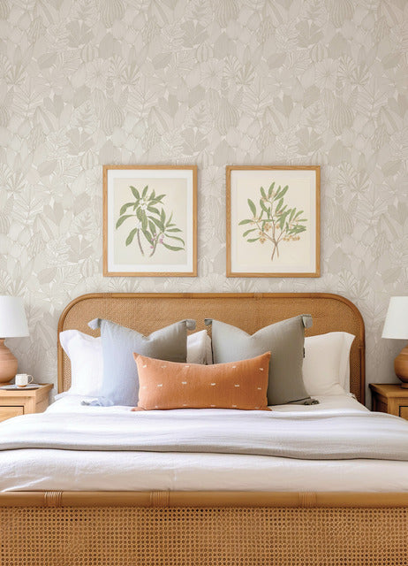 Purchase 4155-72808 A-Street Wallpaper, Mathias Taupe Botanical - Drew & Jonathan Home IV1