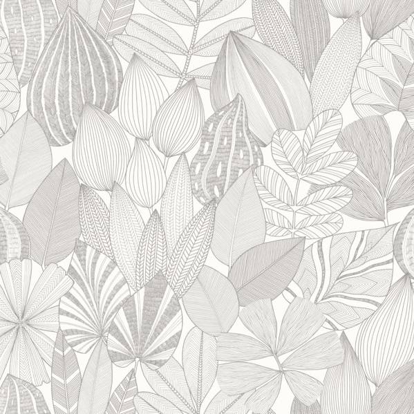 Purchase 4155-72809 A-Street Wallpaper, Mathias Grey Botanical - Drew & Jonathan Home IV