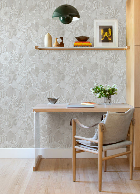 Purchase 4155-72809 A-Street Wallpaper, Mathias Grey Botanical - Drew & Jonathan Home IV12