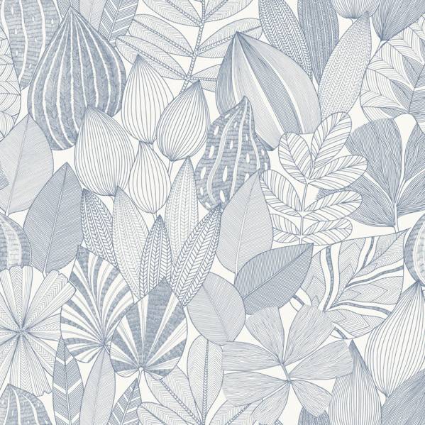 Purchase 4155-72812 A-Street Wallpaper, Mathias Blue Botanical - Drew & Jonathan Home IV