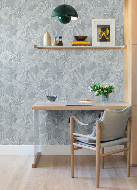 Purchase 4155-72812 A-Street Wallpaper, Mathias Blue Botanical - Drew & Jonathan Home IV12