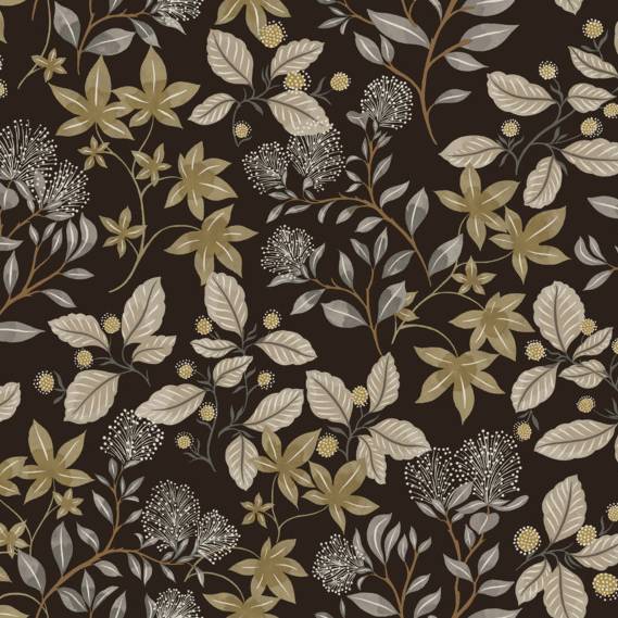 Purchase 4155-72817 A-Street Wallpaper, Mildred Black Botanical Trail - Drew & Jonathan Home IV