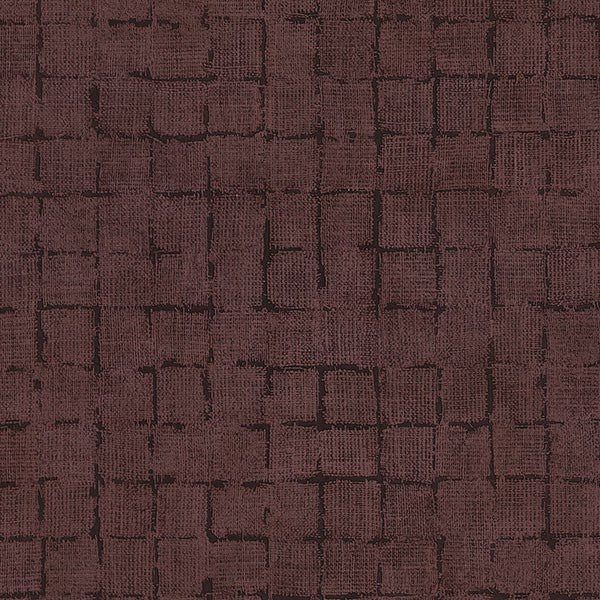 Purchase 4157-333459 Advantage Wallpaper, Blocks Burgundy Checkered - Curio