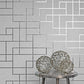 Purchase 4157-42491 Advantage Wallpaper, Nova Silver Geometric - Curio1