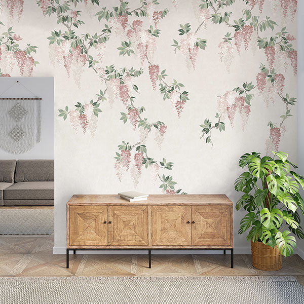 Purchase 4164-50939 Advantage Wallpaper, Wisteria Blush Wall Mural - Westbury Forest1