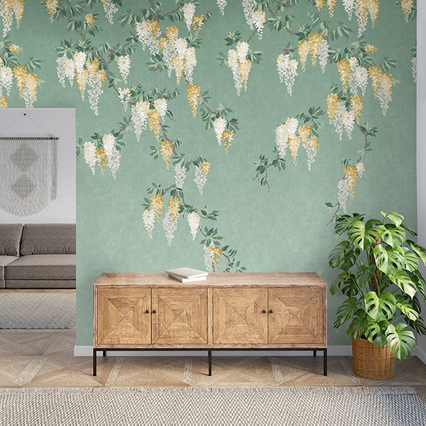 Purchase 4164-50940 Advantage Wallpaper, Wisteria Green Wall Mural - Westbury Forest1