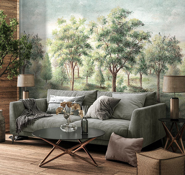 Purchase 4164-50943 Advantage Wallpaper, Orchard Green Wall Mural - Westbury Forest12