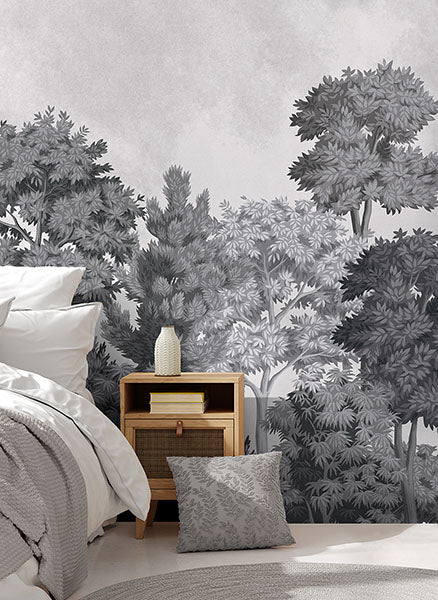 Purchase 4164-50945 Advantage Wallpaper, Delamere Mono Wall Mural - Westbury Forest1