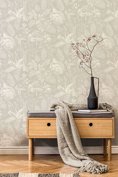 Purchase 4164-M1800 Advantage Wallpaper, Woodland Light Grey Toile - Westbury Forest12