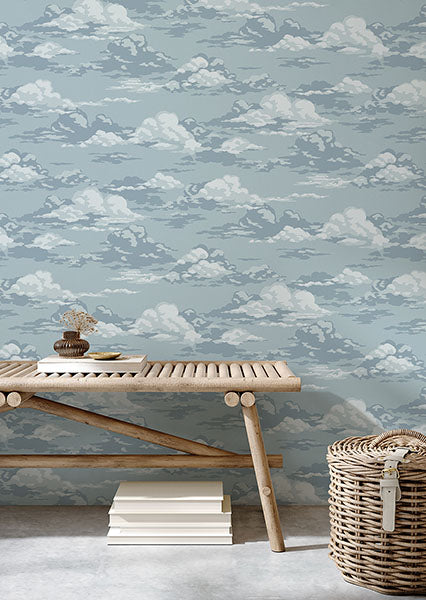 Purchase 4164-M1808 Advantage Wallpaper, Cumulus Blue Clouds - Westbury Forest12