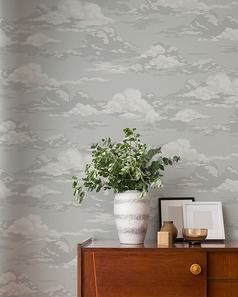 Purchase 4164-M1810 Advantage Wallpaper, Cumulus Grey Clouds - Westbury Forest1