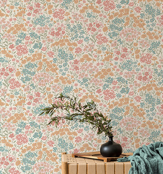 Purchase 4164-M1811 Advantage Wallpaper, Ditsy Multi Daisies - Westbury Forest1
