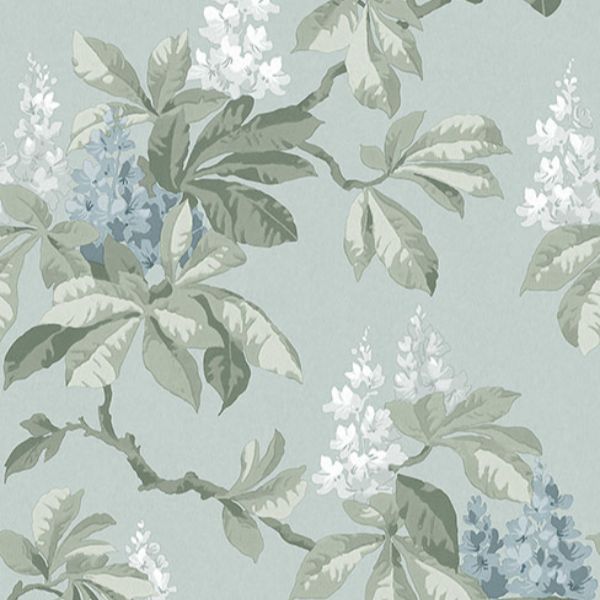 Purchase 4164-M1819 Advantage Wallpaper, Chestnut Blue Floral - Westbury Forest