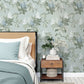 Purchase 4164-M1819 Advantage Wallpaper, Chestnut Blue Floral - Westbury Forest12