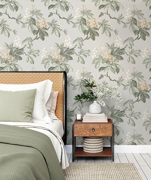Purchase 4164-M1821 Advantage Wallpaper, Chestnut Grey Floral - Westbury Forest12