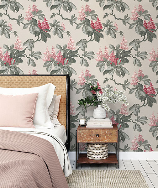 Purchase 4164-M1822 Advantage Wallpaper, Chestnut Pink Floral - Westbury Forest12