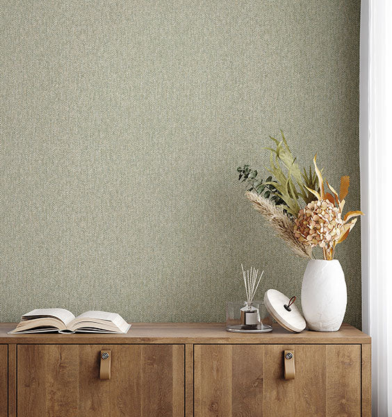 Purchase 4164-M1823 Advantage Wallpaper, Herringbone Green Tweed - Westbury Forest12
