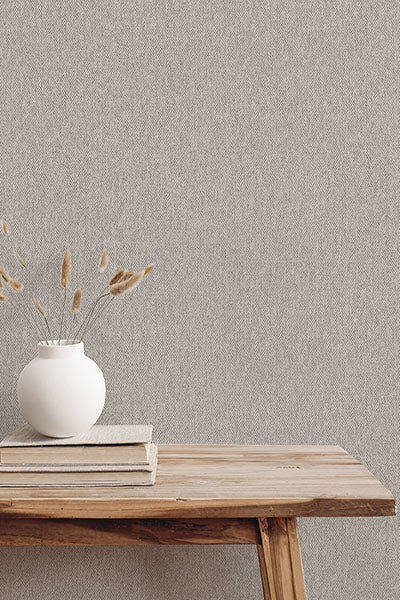 Purchase 4164-M1827 Advantage Wallpaper, Herringbone Grey Tweed - Westbury Forest1