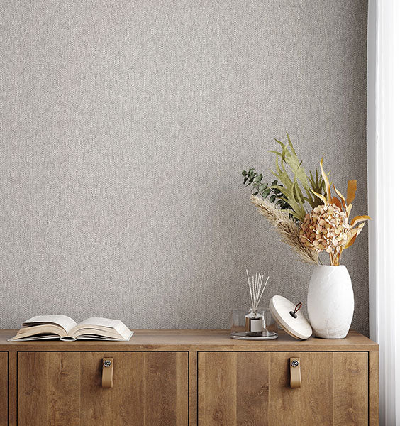 Purchase 4164-M1827 Advantage Wallpaper, Herringbone Grey Tweed - Westbury Forest12
