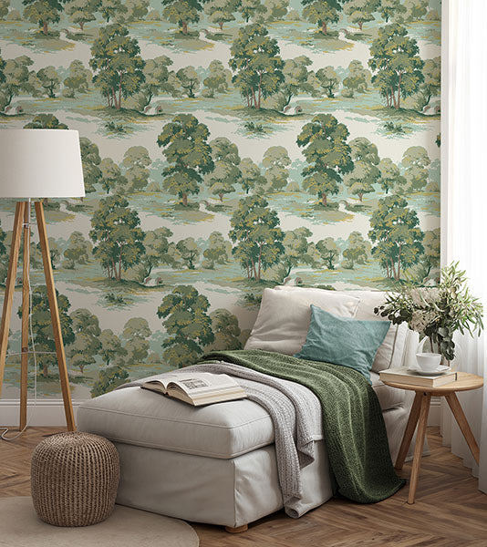Purchase 4164-M1829 Advantage Wallpaper, Sherwood Green Glade - Westbury Forest12