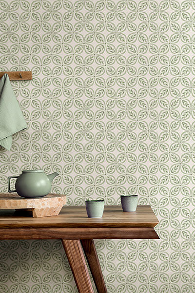 Purchase 4164-M1832 Advantage Wallpaper, Morgrove Green Trellis - Westbury Forest1