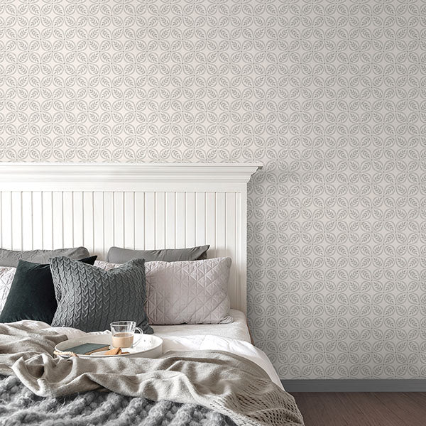 Purchase 4164-M1833 Advantage Wallpaper, Morgrove Grey Trellis - Westbury Forest12