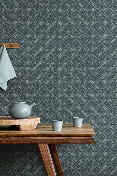 Purchase 4164-M1834 Advantage Wallpaper, Morgrove Blue Trellis - Westbury Forest1