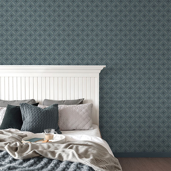 Purchase 4164-M1834 Advantage Wallpaper, Morgrove Blue Trellis - Westbury Forest12