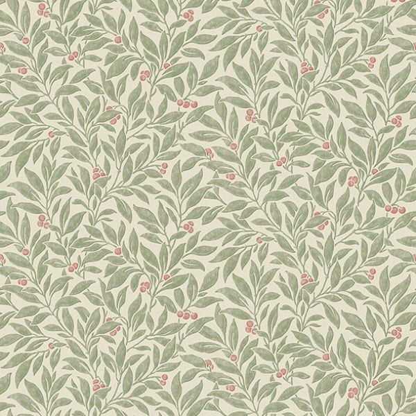 Purchase 4164-M1840 Advantage Wallpaper, Winter Berry Green Vine - Westbury Forest