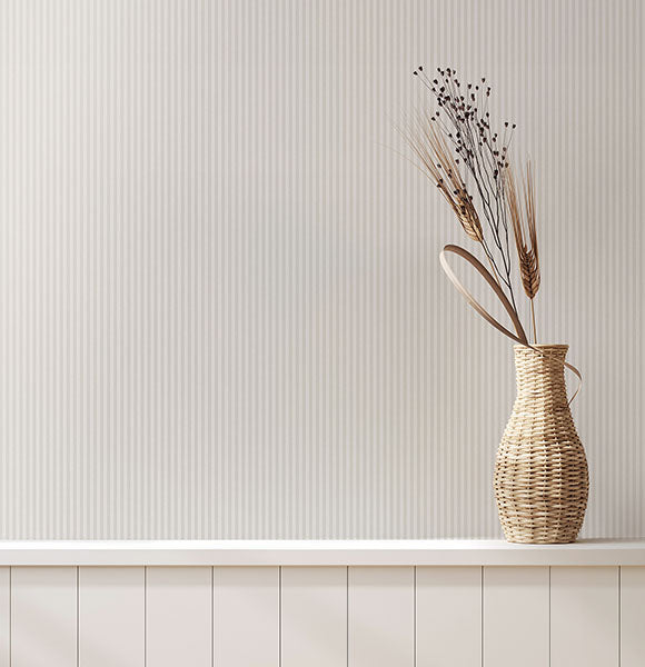 Purchase 4164-M1847 Advantage Wallpaper, Ticking Light Grey Stripe - Westbury Forest12