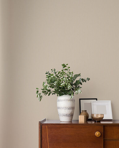 Purchase 4164-M1848 Advantage Wallpaper, Ticking Beige Stripe - Westbury Forest12