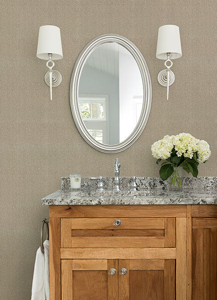 Purchase 4168-16619 Advantage Wallpaper, Natural Linen Light Brown Textured - Kitchen & Bath 21